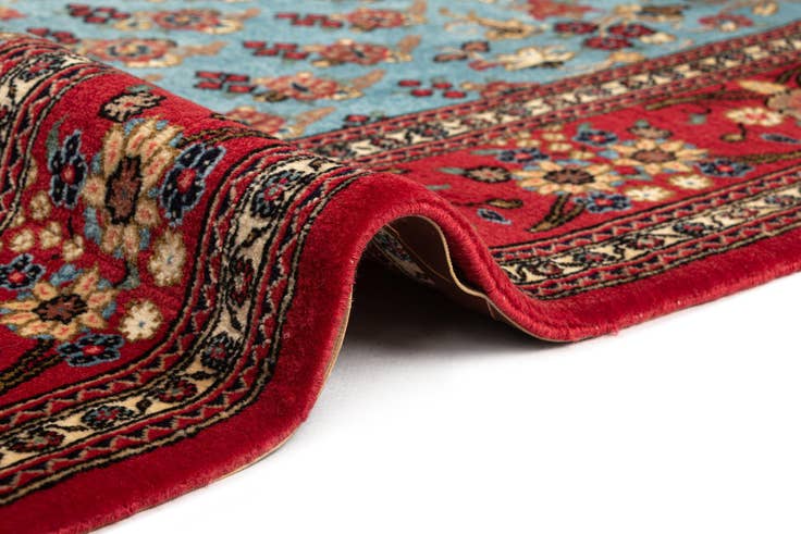 Detail image of 4' 8 x 6' 11 Hand Knotted Qom Persian Rug