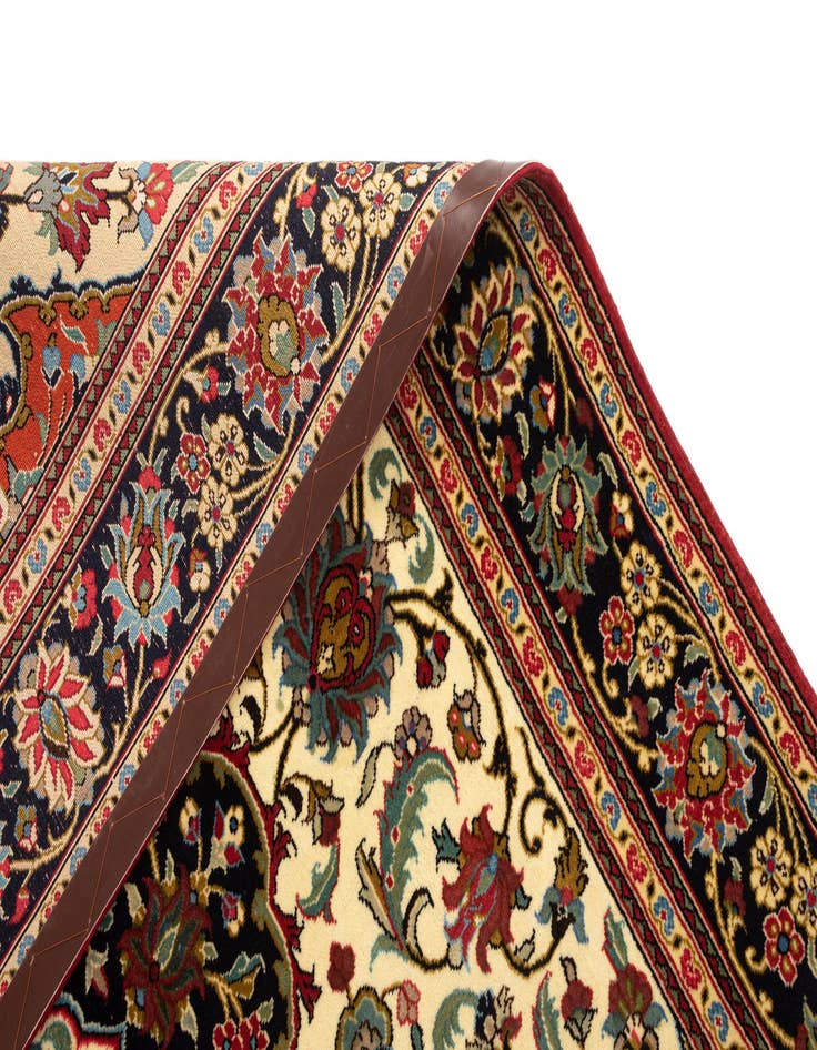 Detail image of 4' 8 x 6' 10  Hand Knotted Qom Persian Rug