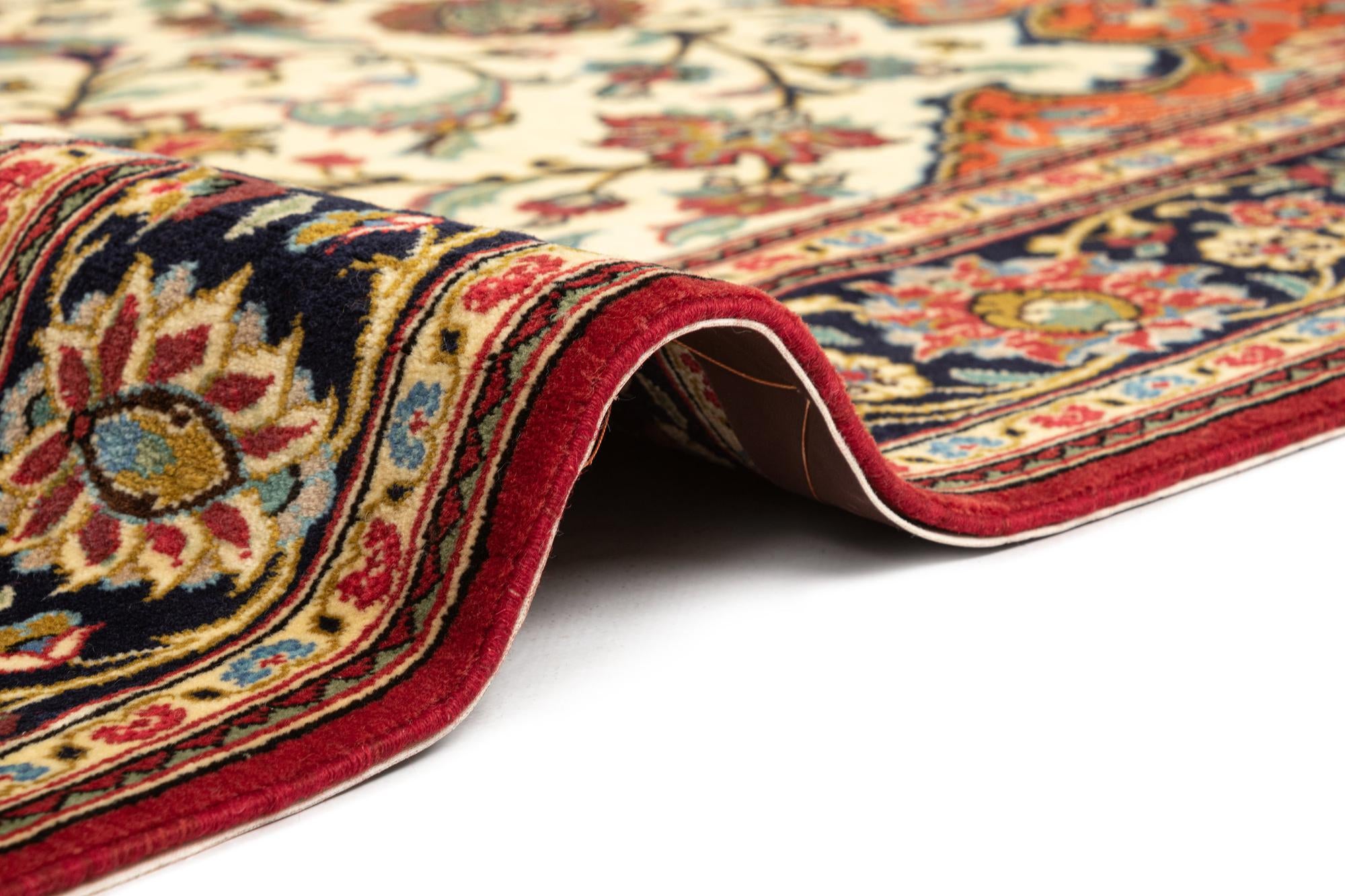 4' 8 x 6' 10 Hand Knotted Qom Persian Rug