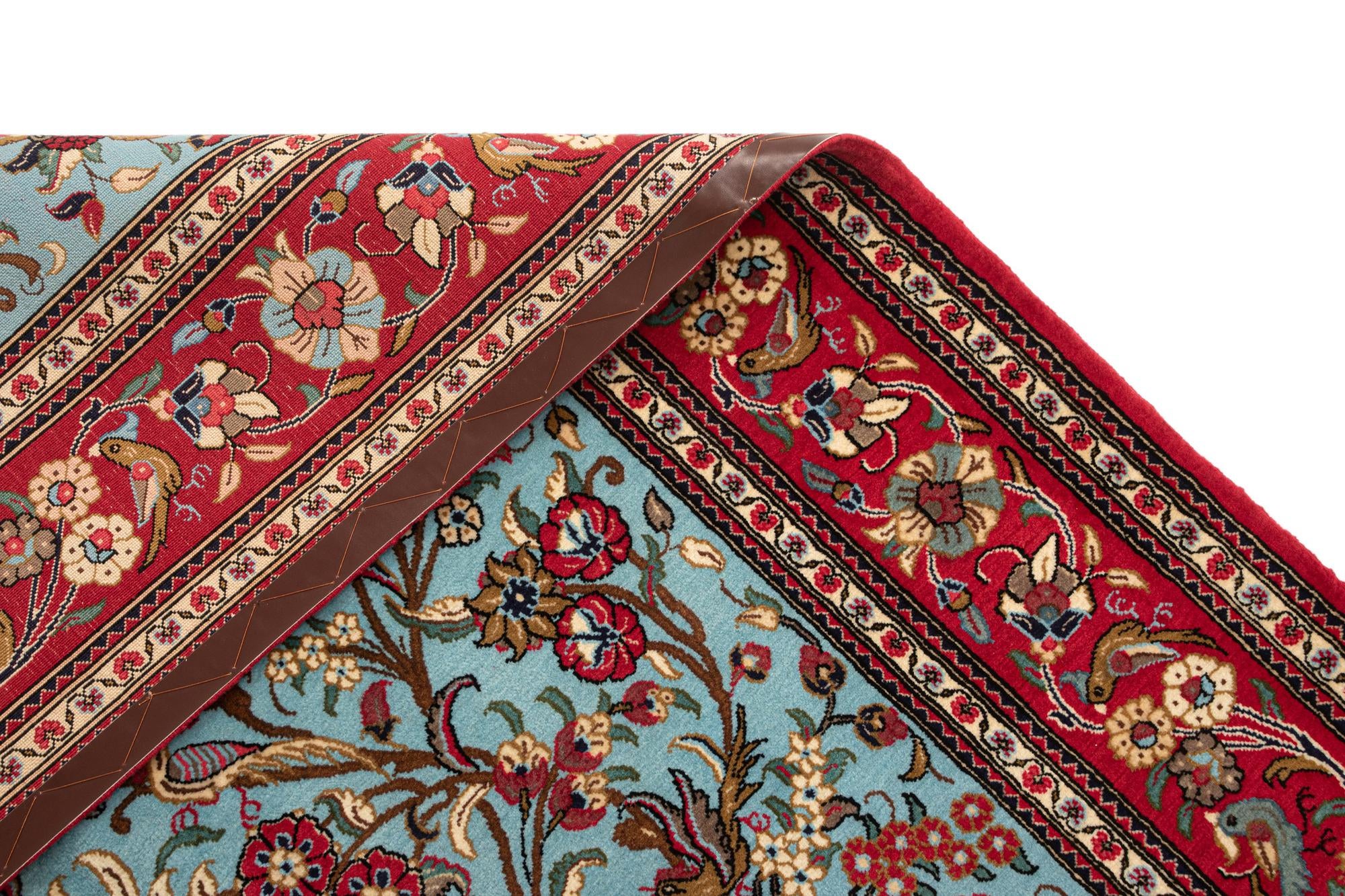 4' 10 x 6' 5 Hand Knotted Qom Persian Rug