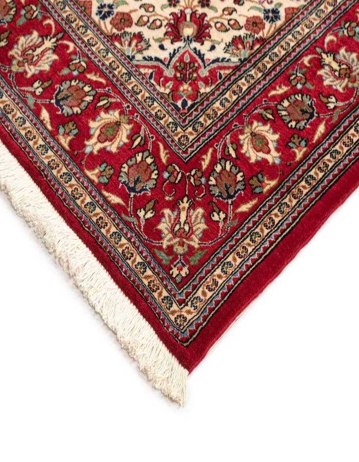 Detail image of 4' 9 x 7' 1  Hand Knotted Qom Persian Rug