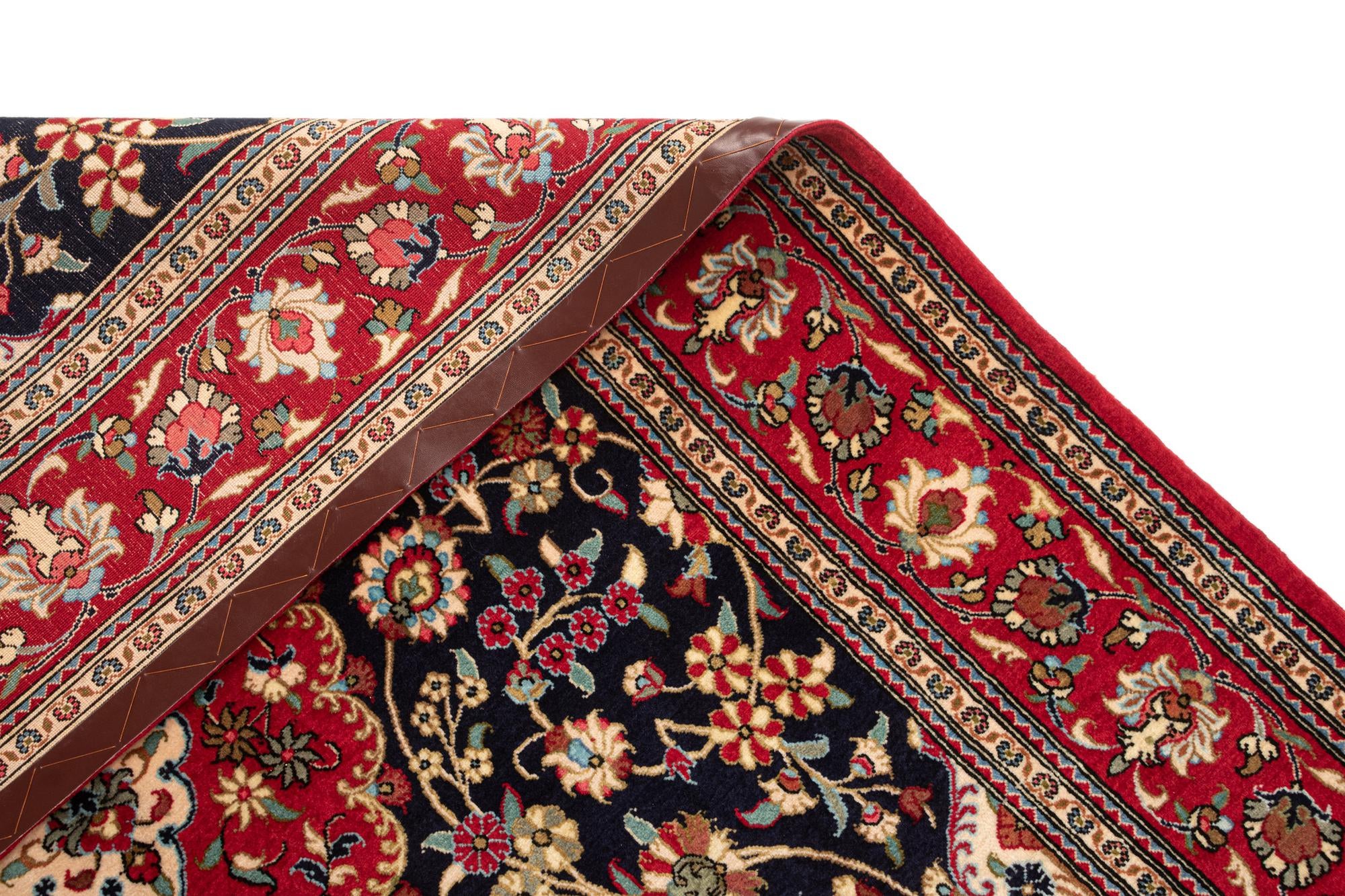 4' 9 x 7' 1 Hand Knotted Qom Persian Rug