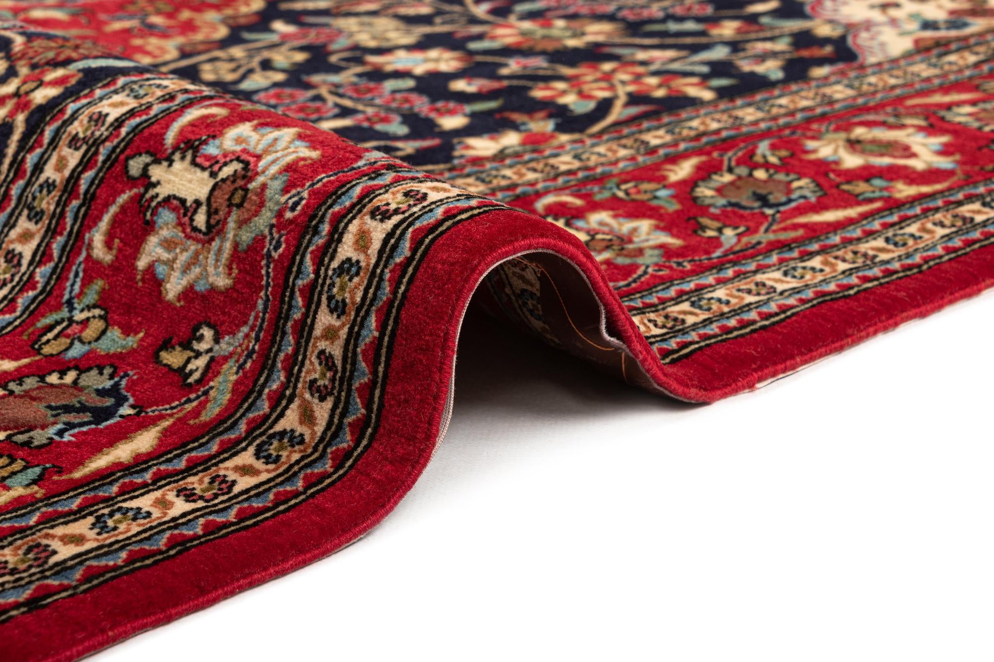 4' 9 x 7' 1 Hand Knotted Qom Persian Rug