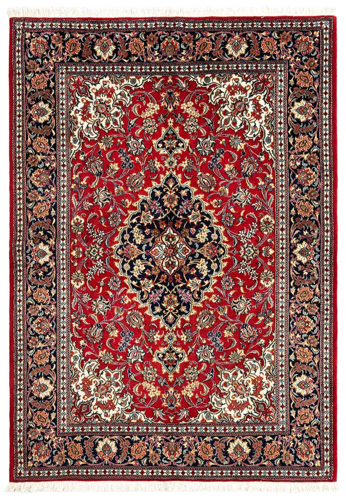 4' 9 x 6' 9 Hand Knotted Qom Persian Rug