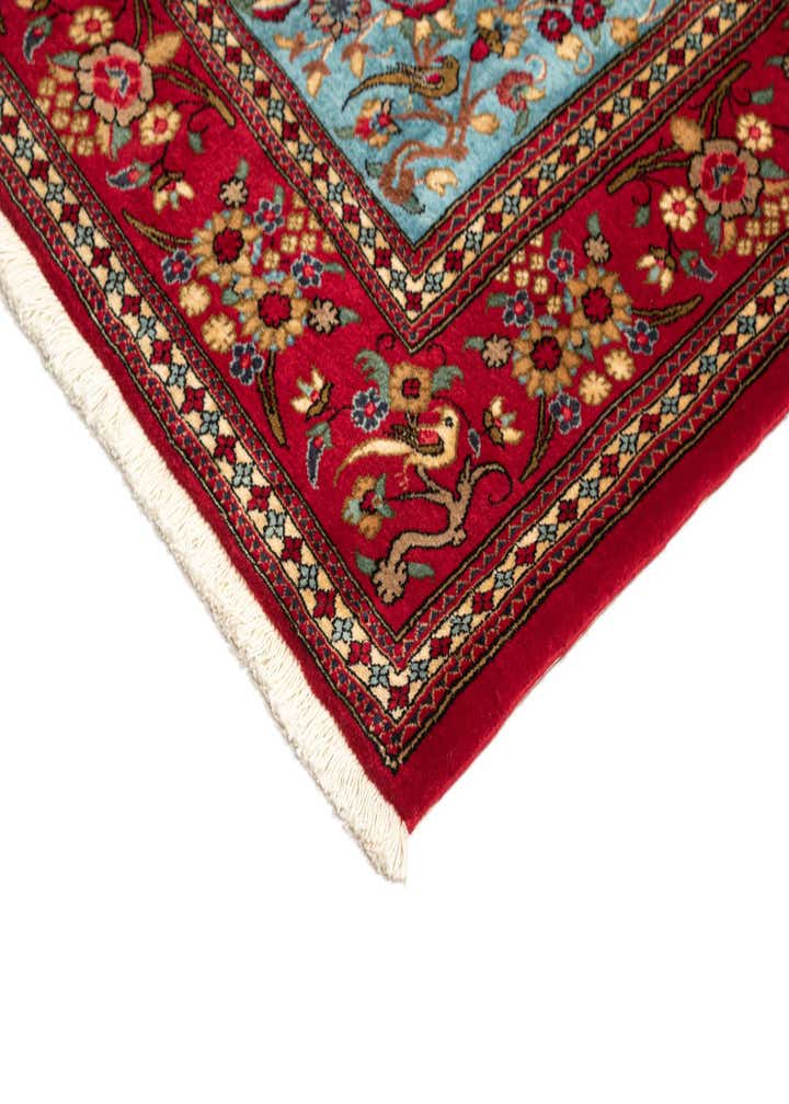 4' 7 x 6' 11 Hand Knotted Qom Persian Rug