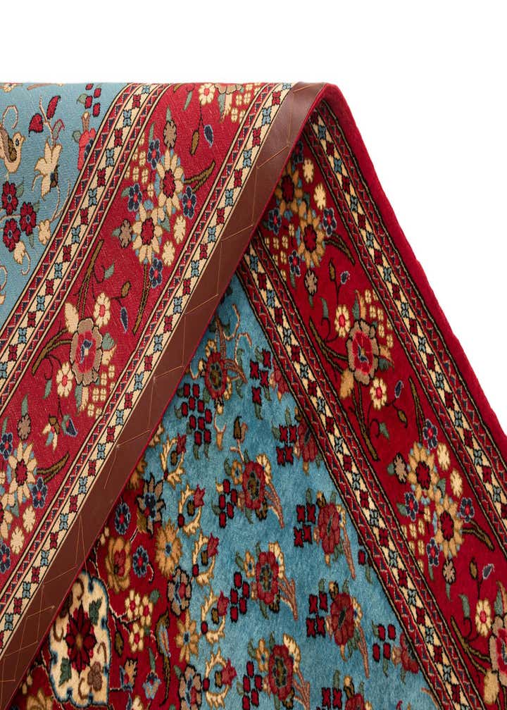 4' 7 x 6' 11 Hand Knotted Qom Persian Rug