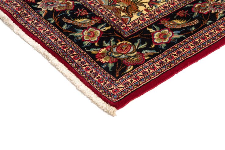 Detail image of 4' 8 x 6' 11 Hand Knotted Qom Persian Rug