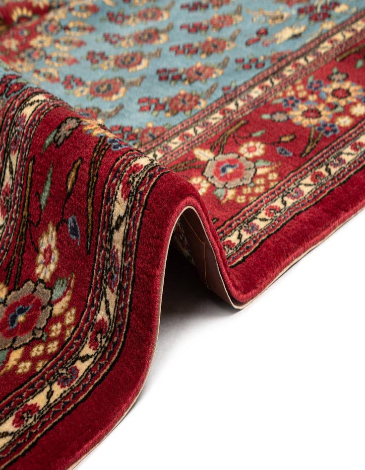 Detail image of 4' 8 x 7' 3  Hand Knotted Qom Persian Rug