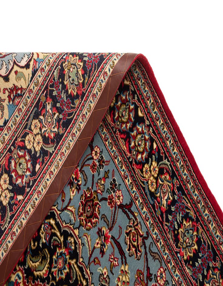 Detail image of 4' 8 x 6' 9  Hand Knotted Qom Persian Rug