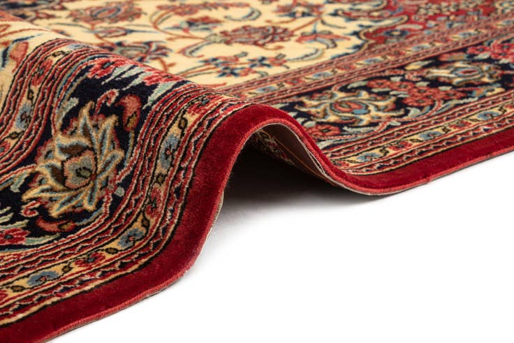 Detail image of 4' 8 x 6' 11 Hand Knotted Qom Persian Rug