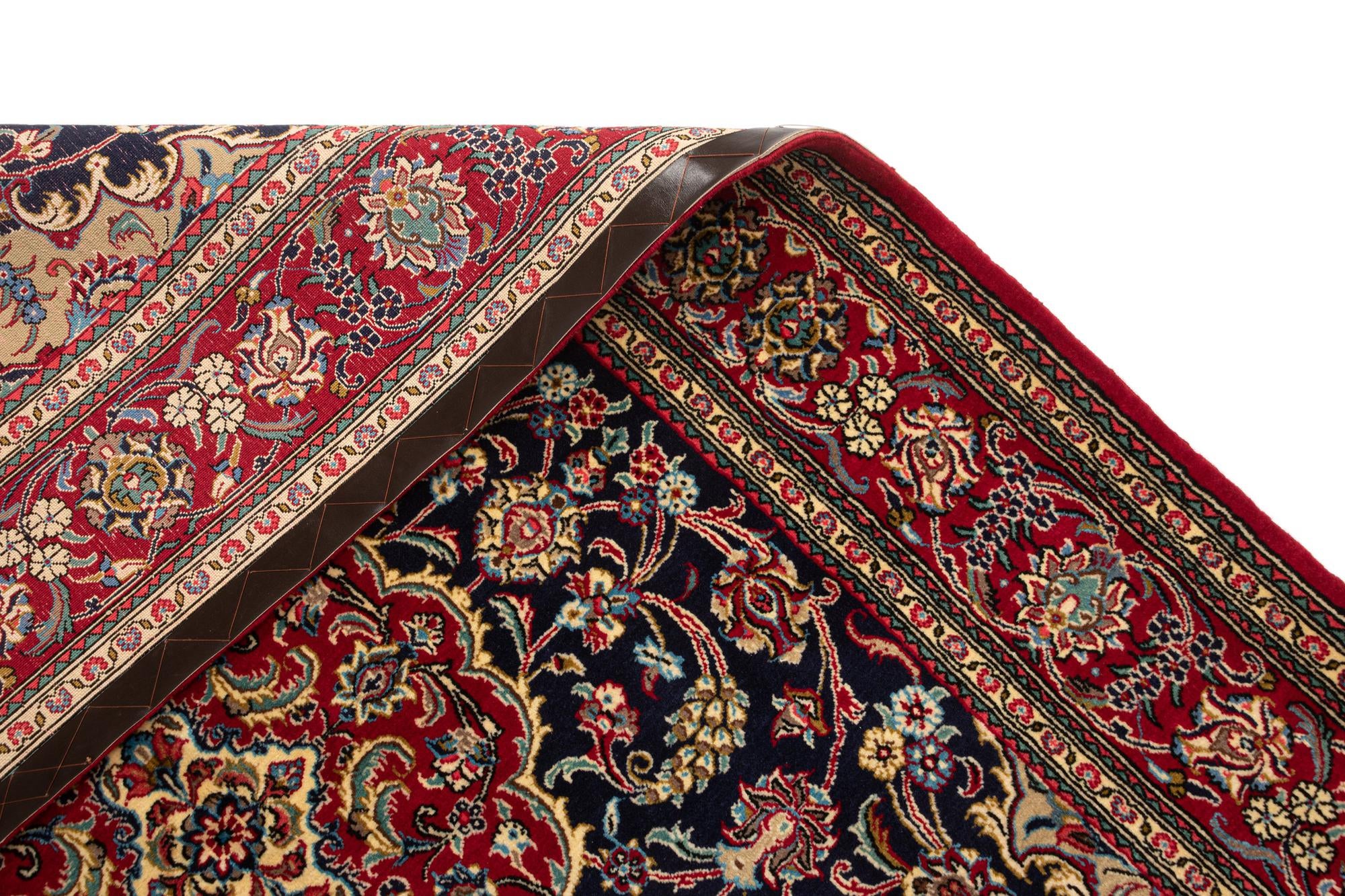 4' 9 x 7' 1 Hand Knotted Qom Persian Rug