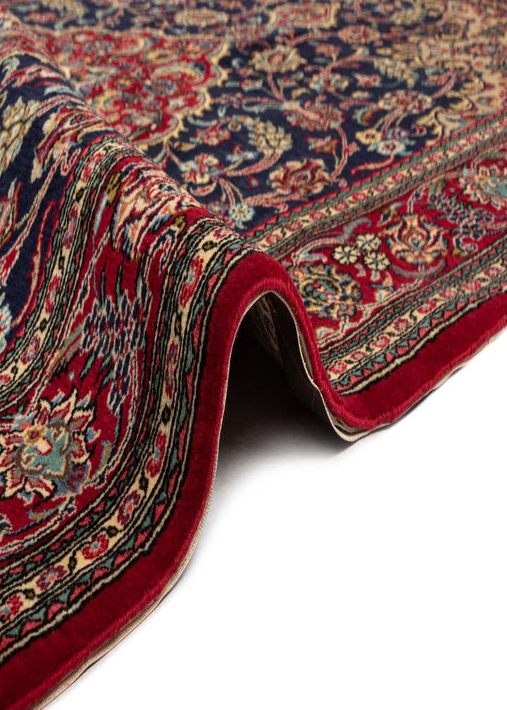 4' 9 x 7' 1 Hand Knotted Qom Persian Rug