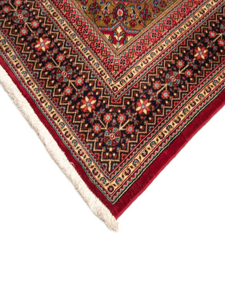 Detail image of 4' 7 x 6' 11  Hand Knotted Qom Persian Rug