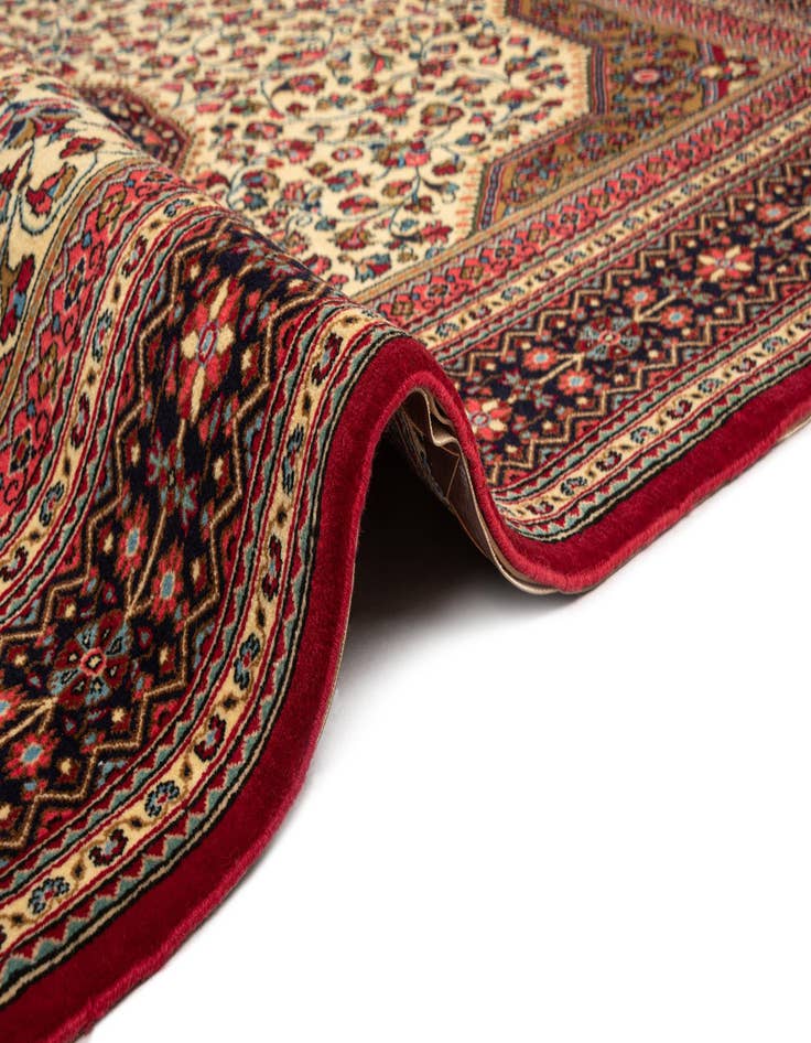 Detail image of 4' 7 x 6' 11  Hand Knotted Qom Persian Rug