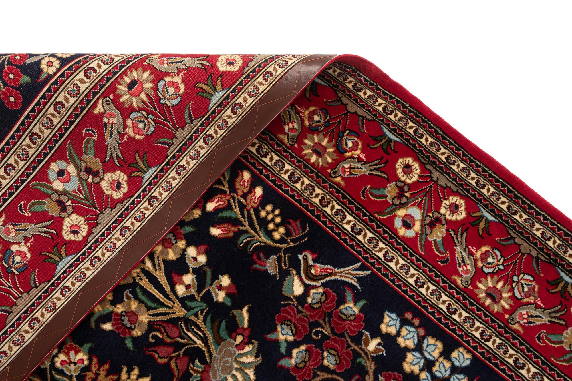 4' 9 x 6' 9 Hand Knotted Qom Persian Rug