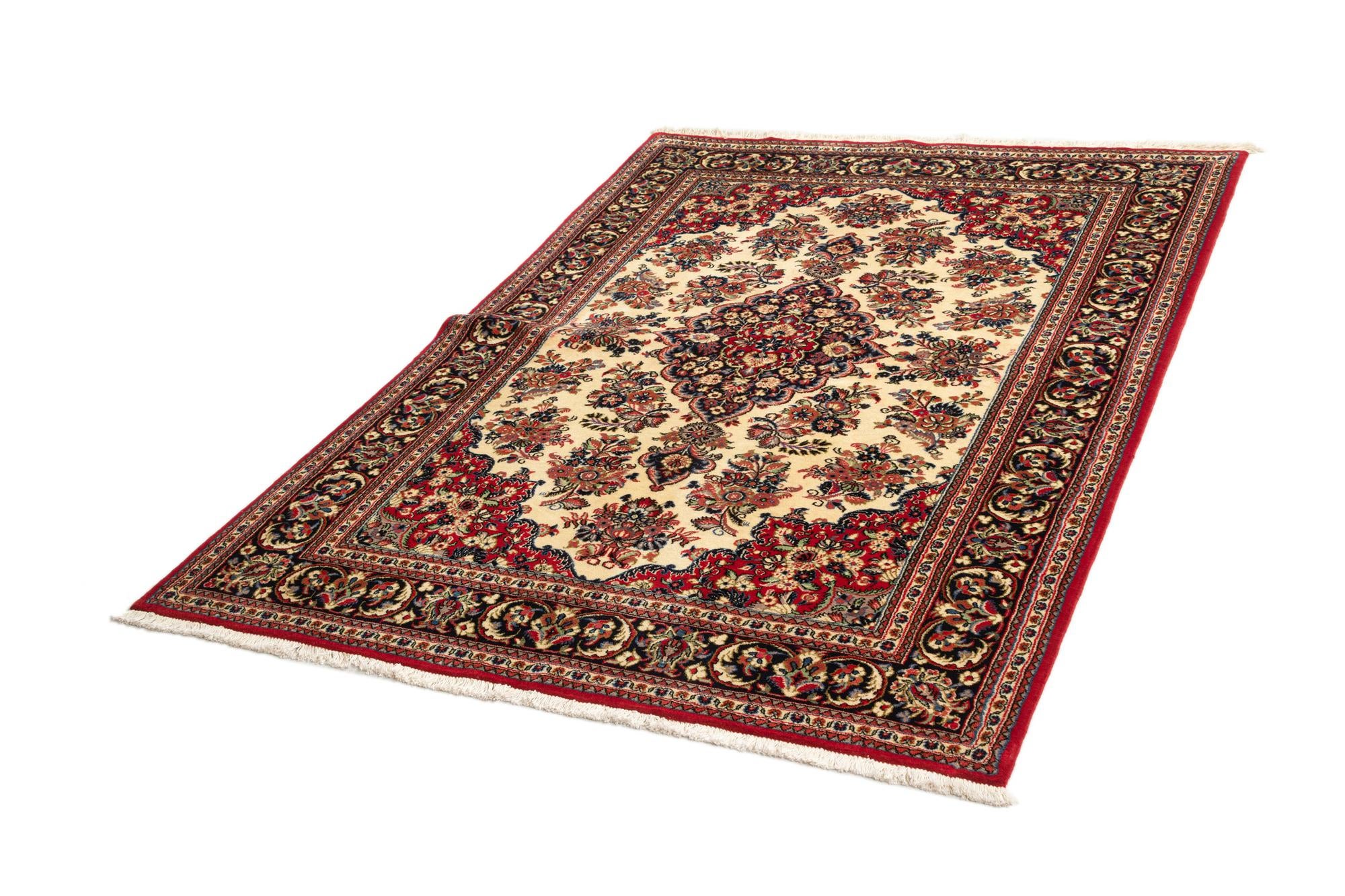 4' 5 x 6' 6 Hand Knotted Qom Persian Rug