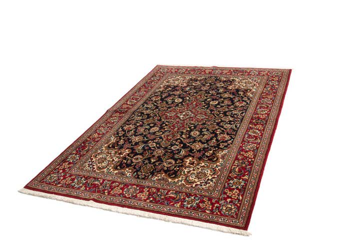 4' 9 x 7' 1 Hand Knotted Qom Persian Rug
