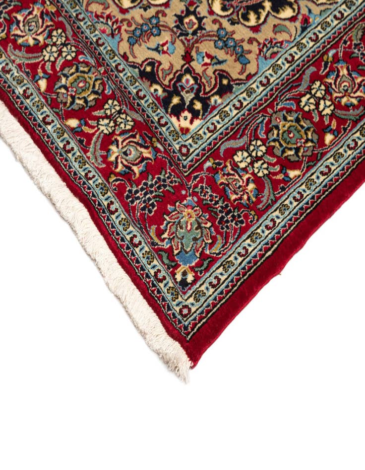 Detail image of 4' 8 x 6' 6  Hand Knotted Qom Persian Rug