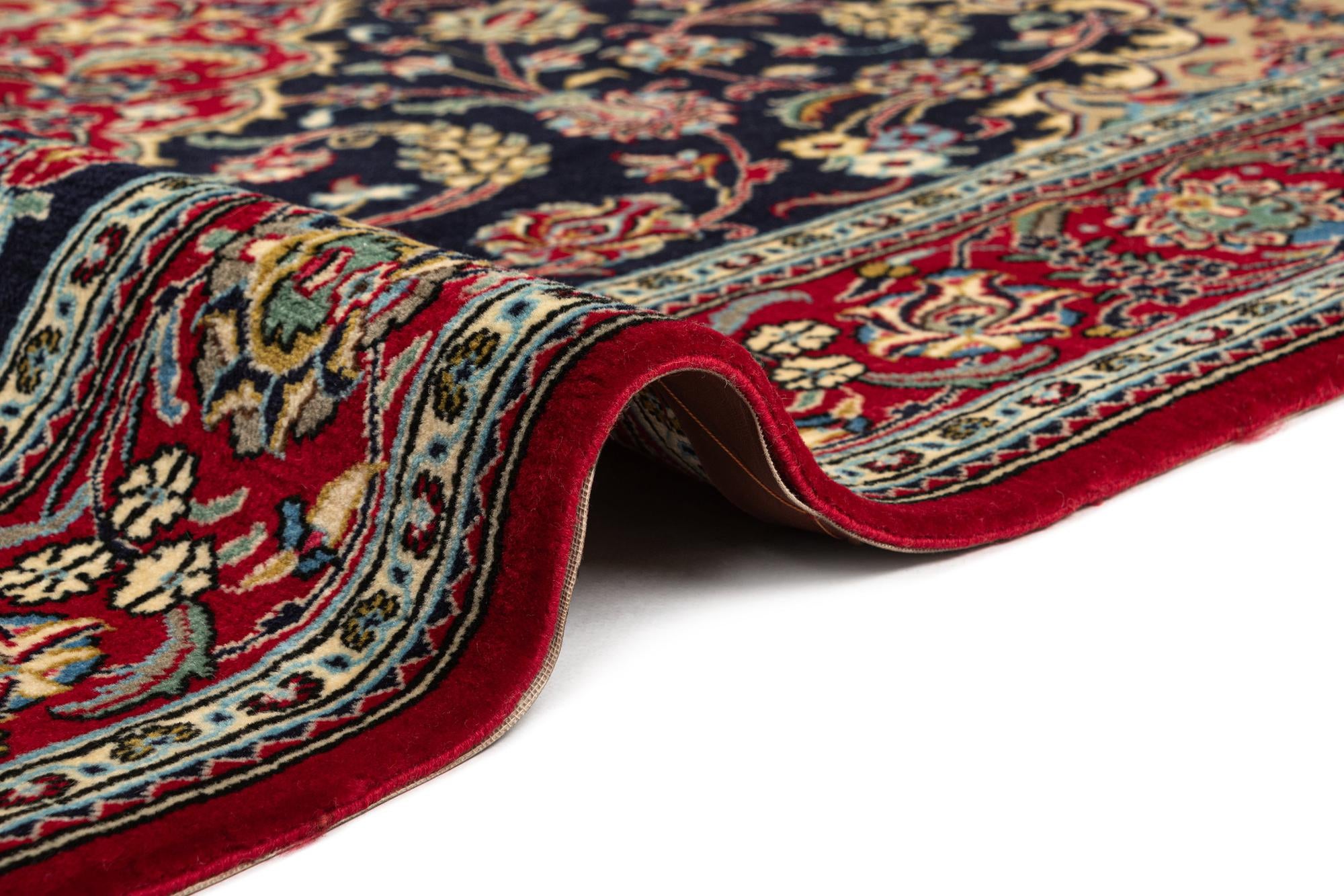 4' 8 x 6' 6 Hand Knotted Qom Persian Rug