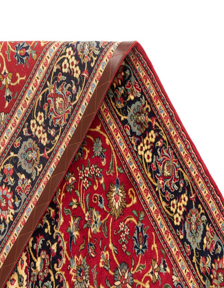 Detail image of 4' 10 x 7' 1  Hand Knotted Qom Persian Rug