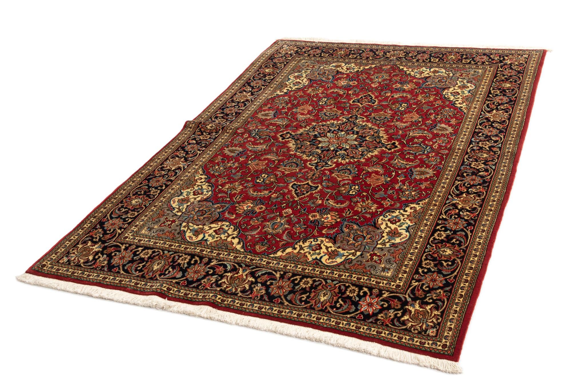 4' 8 x 7' Hand Knotted Qom Persian Rug
