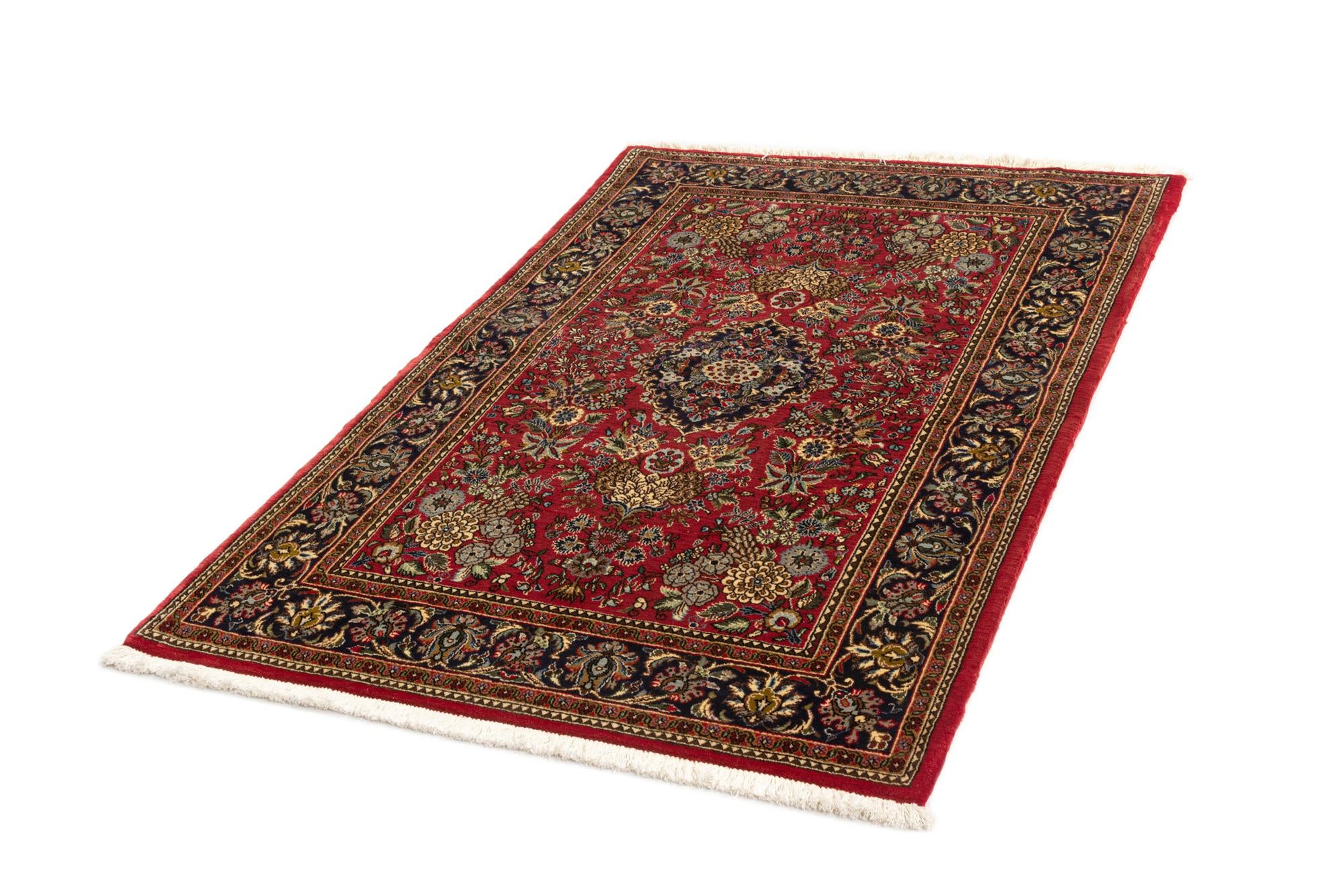 3' 5 x 5' 2 Hand Knotted Qom Persian Rug