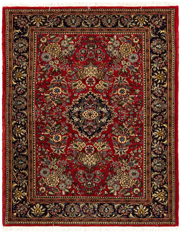 Detail image of 3' 5 x 5' 2 Hand Knotted Qom Persian Rug