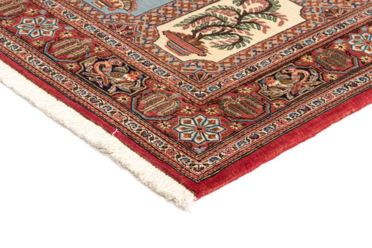 Detail image of 3' 7 x 4' 11 Hand Knotted Qom Persian Rug