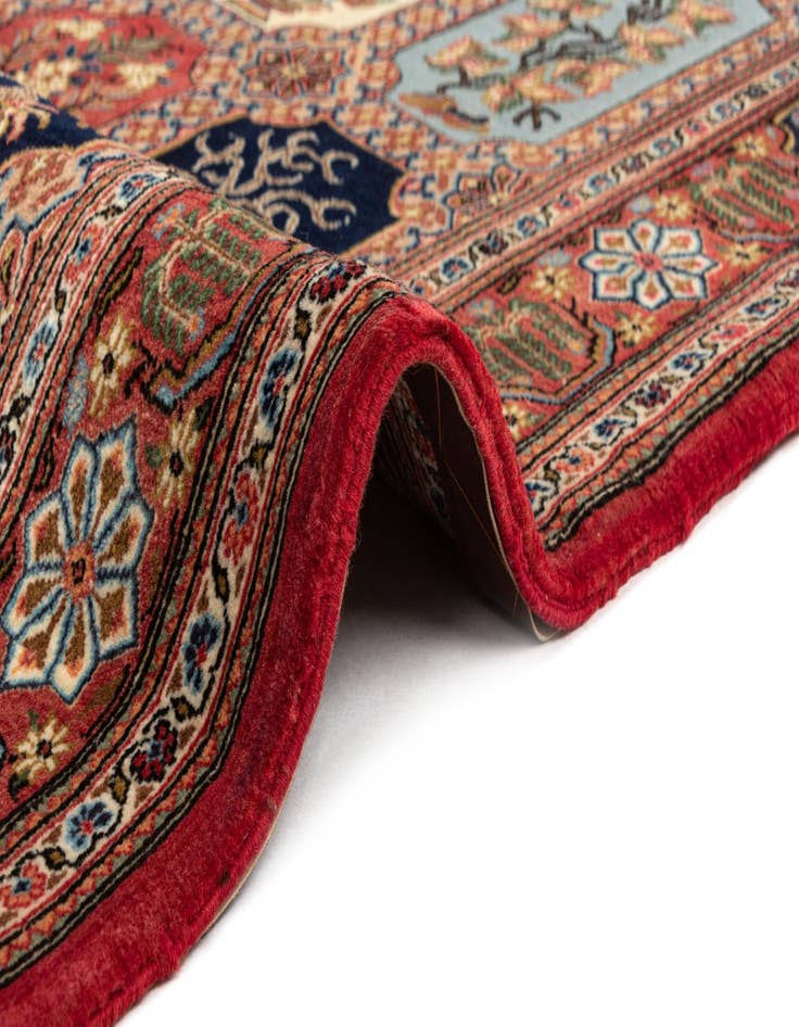 Detail image of 3' 7 x 4' 11  Hand Knotted Qom Persian Rug