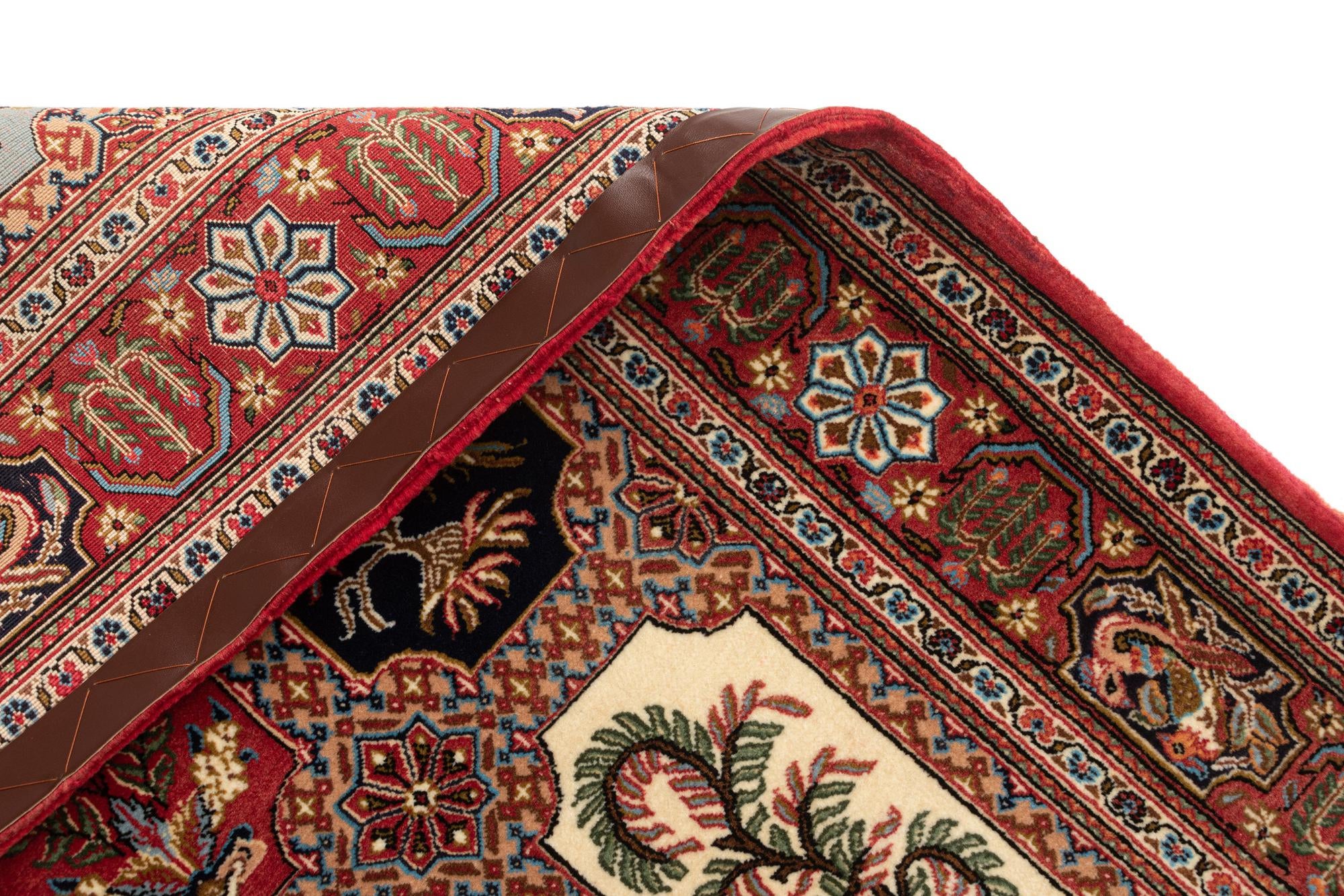 3' 7 x 4' 11 Hand Knotted Qom Persian Rug