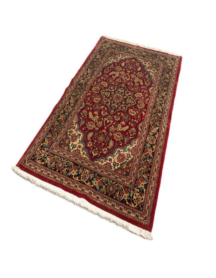 Detail image of 3' 3 x 5' 3 Hand Knotted Qom Persian Rug