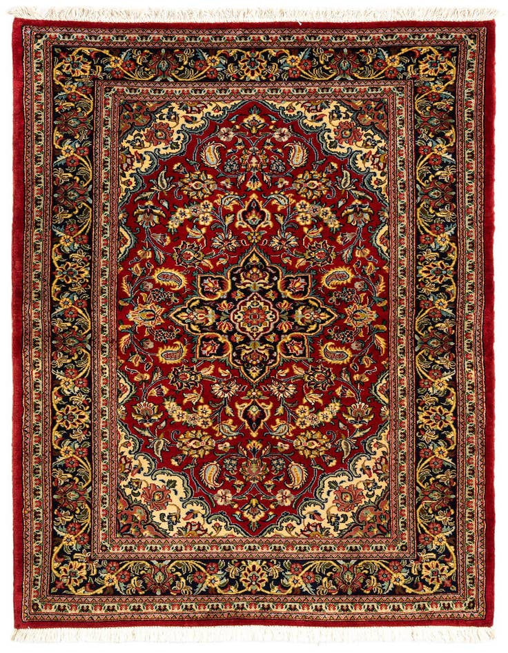 Detail image of 3' 3 x 5' 3 Hand Knotted Qom Persian Rug