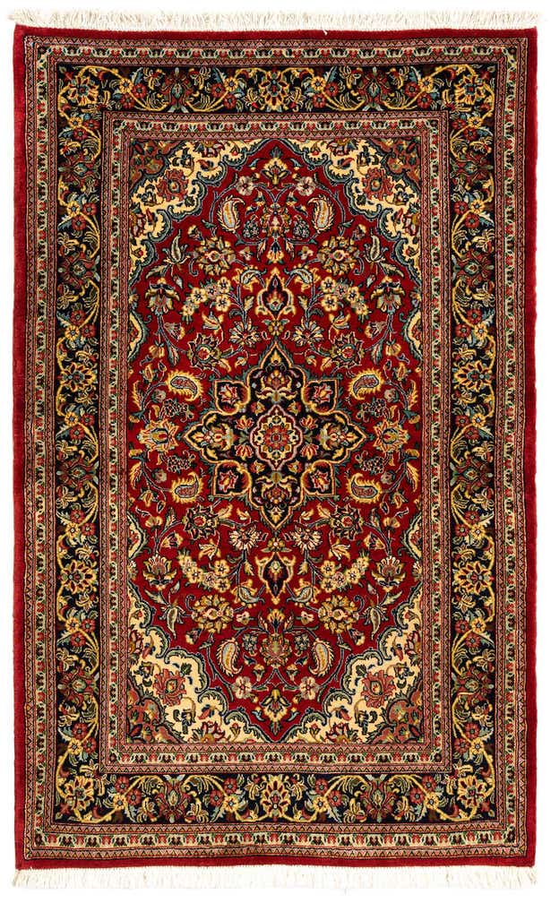 3' 3 x 5' 3 Hand Knotted Qom Persian Rug