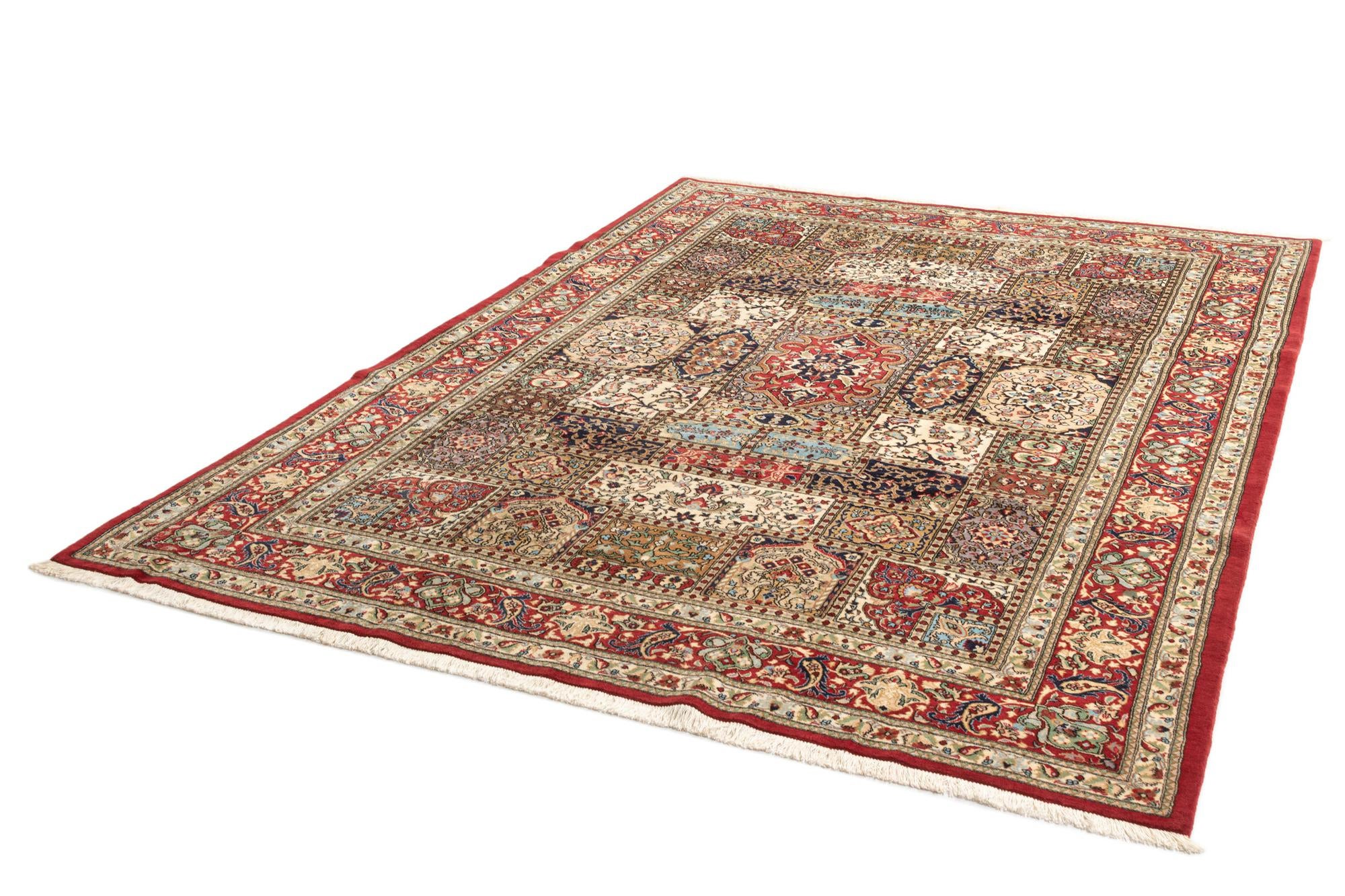 8' 2 x 11' 5 Hand Knotted Qom Persian Rug