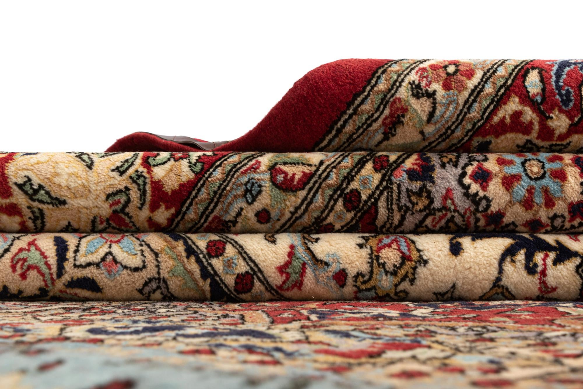 8' 2 x 11' 5 Hand Knotted Qom Persian Rug