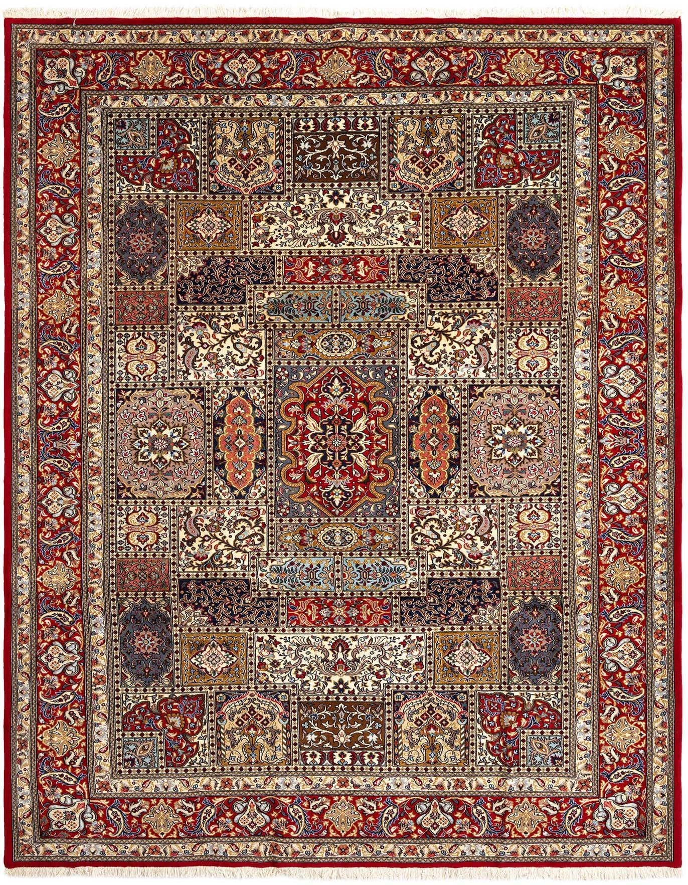 Primary image of  8' 2 x 11' 8  Hand Knotted Qom Persian Rug
