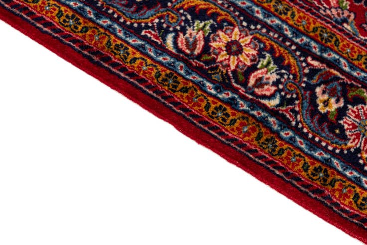 Detail image of 3' 4 x 4' 10 Hand Knotted Qom Persian Wool Rug