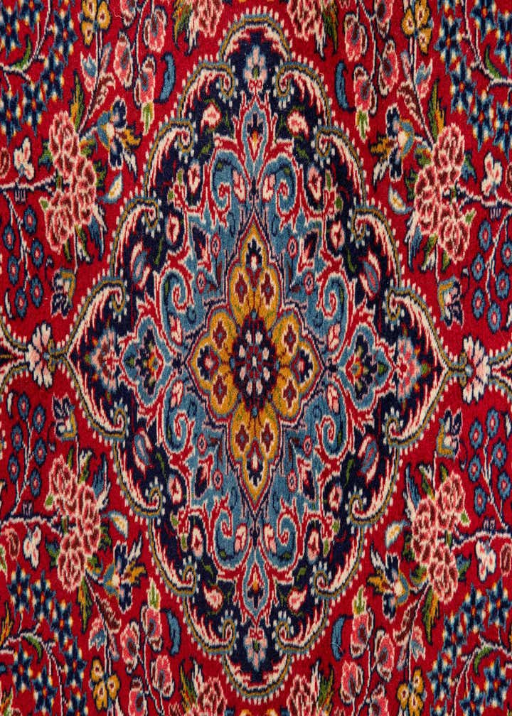 3' 4 x 4' 10 Hand Knotted Qom Persian Wool Rug