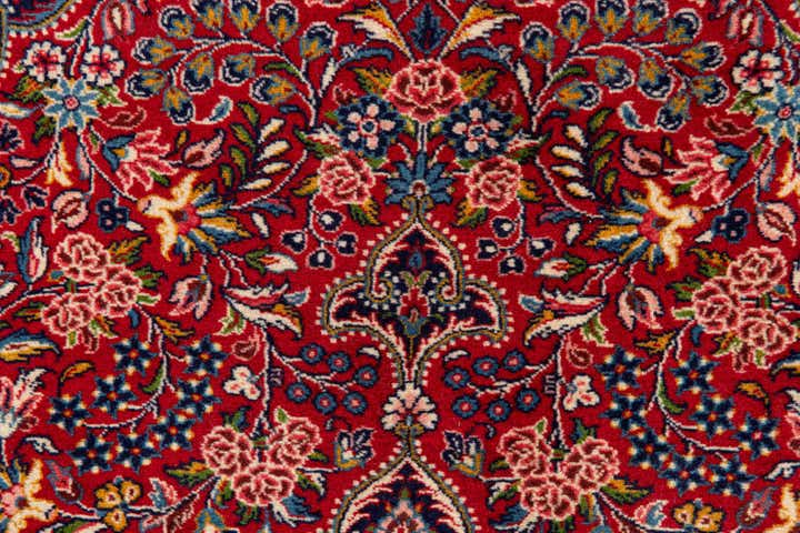 3' 4 x 4' 10 Hand Knotted Qom Persian Wool Rug