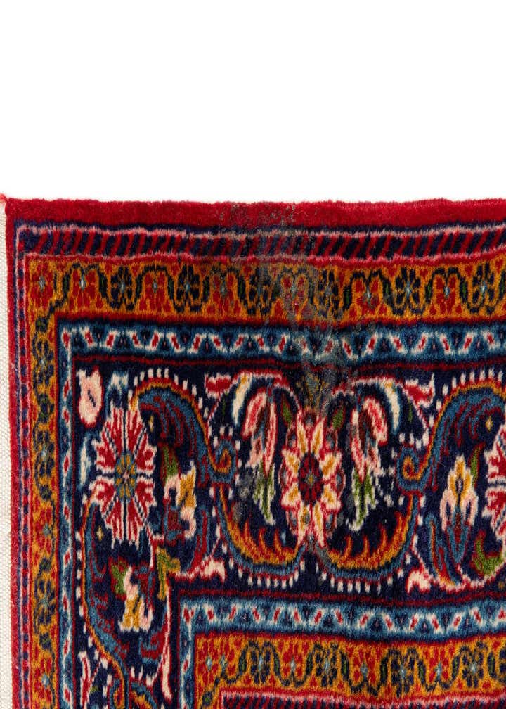 3' 4 x 4' 10 Hand Knotted Qom Persian Wool Rug