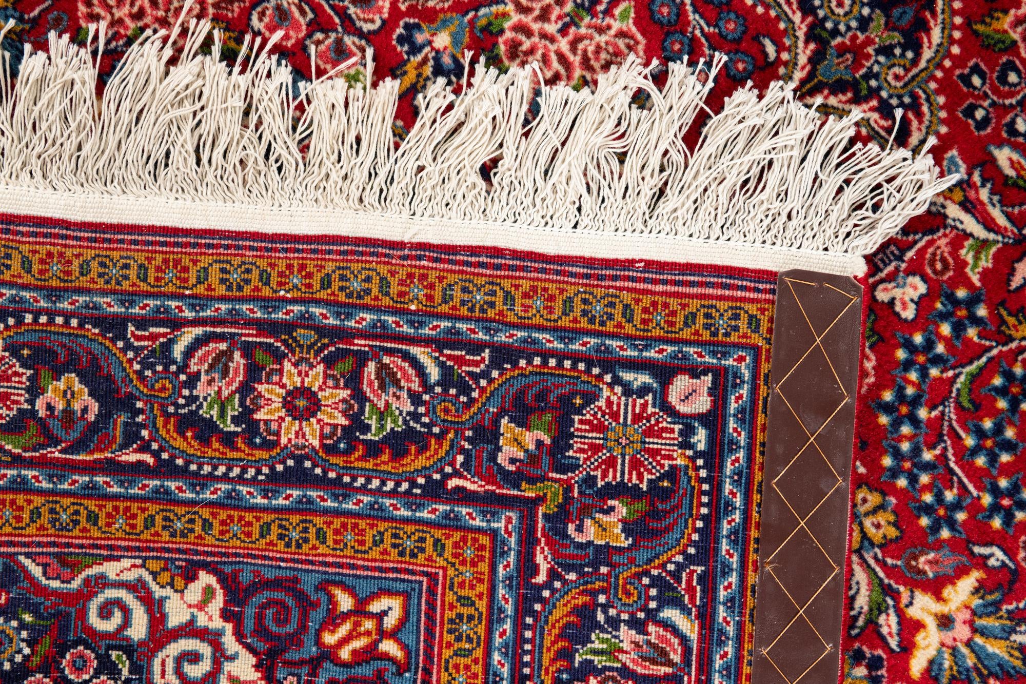 3' 4 x 4' 10 Hand Knotted Qom Persian Wool Rug