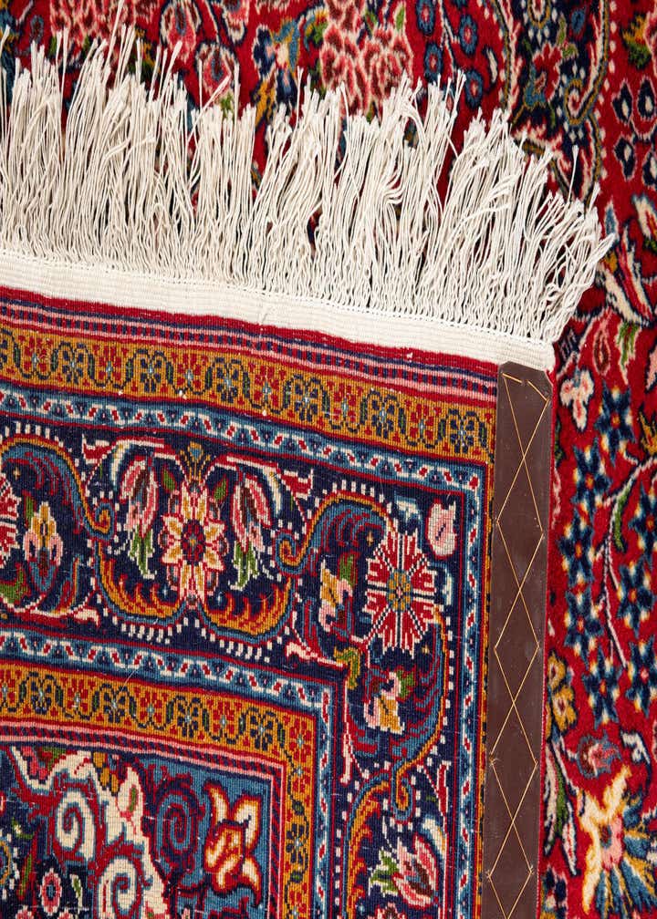 3' 4 x 4' 10 Hand Knotted Qom Persian Wool Rug