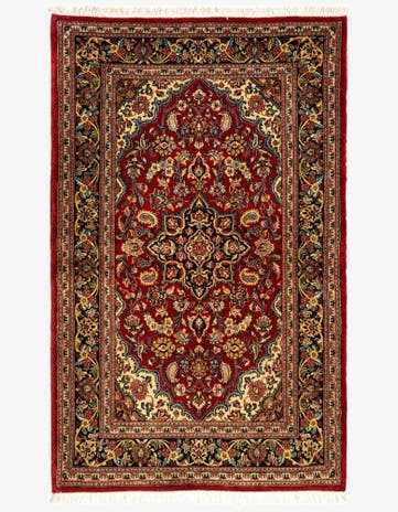 3' 3 x 5' 3 Hand Knotted Qom Persian Rug