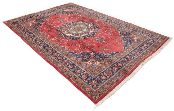 6' 6 x 9' 4 Hand Knotted Sabzevar Persian Wool Rug
