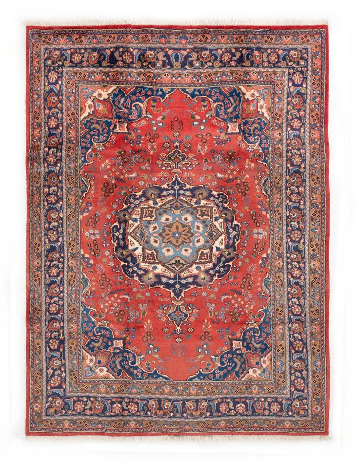 Detail image of 6' 6 x 9' 4 Hand Knotted Sabzevar Persian Wool Rug