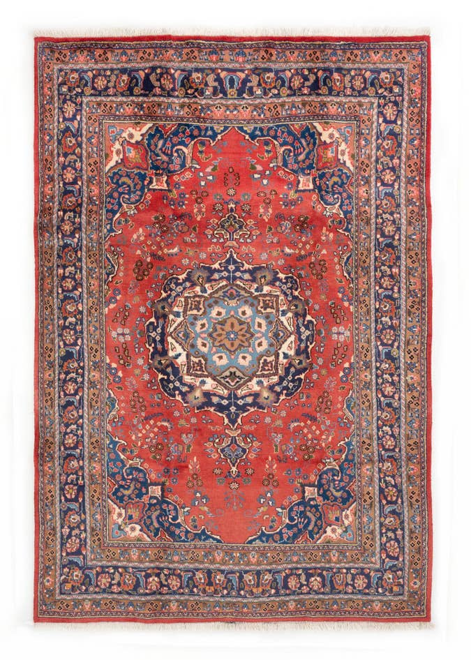 Detail image of 6' 6 x 9' 4 Hand Knotted Sabzevar Persian Wool Rug