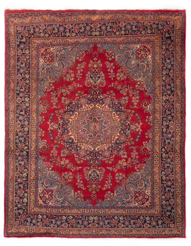 Detail image of 9' 8 x 12' 8 Hand Knotted Sabzevar Persian Wool Rug