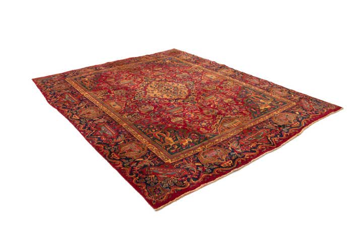 9' 11 x 12' 1 Hand Knotted Sabzevar Persian Wool Rug