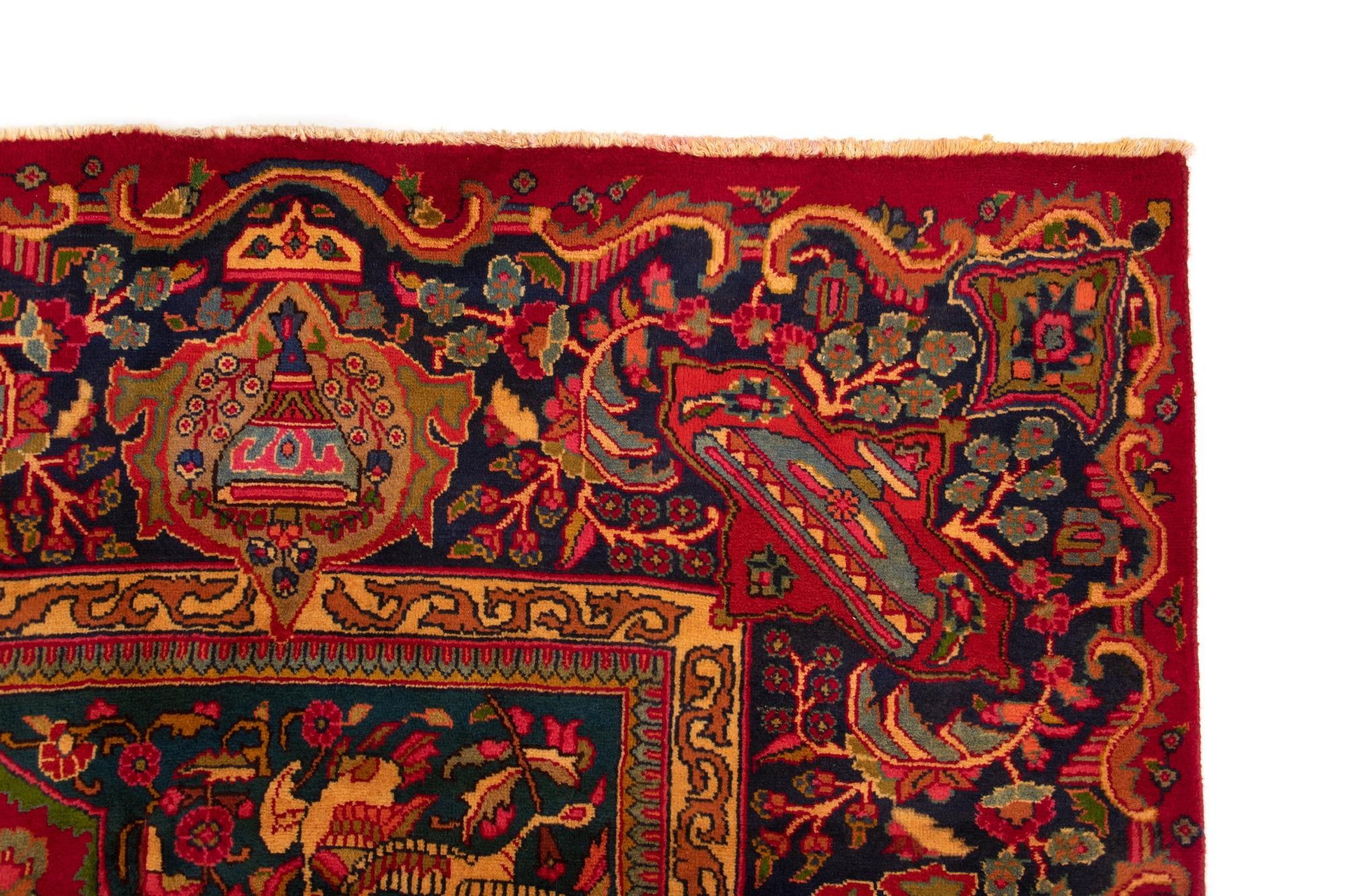 9' 11 x 12' 1 Hand Knotted Sabzevar Persian Wool Rug