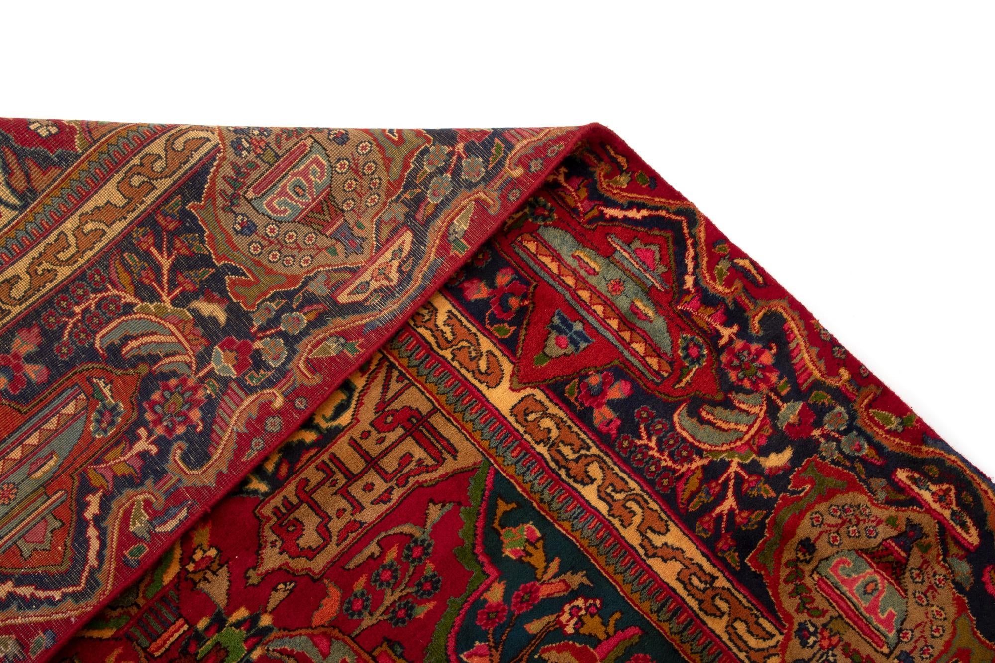 9' 11 x 12' 1 Hand Knotted Sabzevar Persian Wool Rug